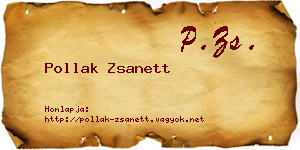 Pollak Zsanett névjegykártya